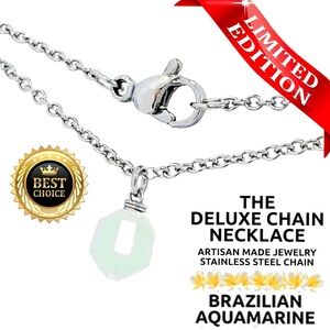 ISLAND SUNSET ARTISAN Deluxe Necklace Necklace StainlessSteel AQUAMARINE-BRAZIL
